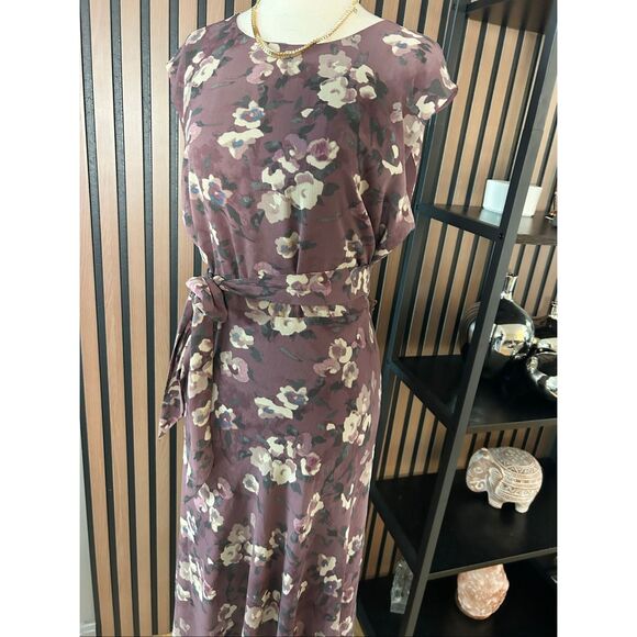 Lauren by Ralph Lauren midi lined dress size 8 - Picture 2 of 7